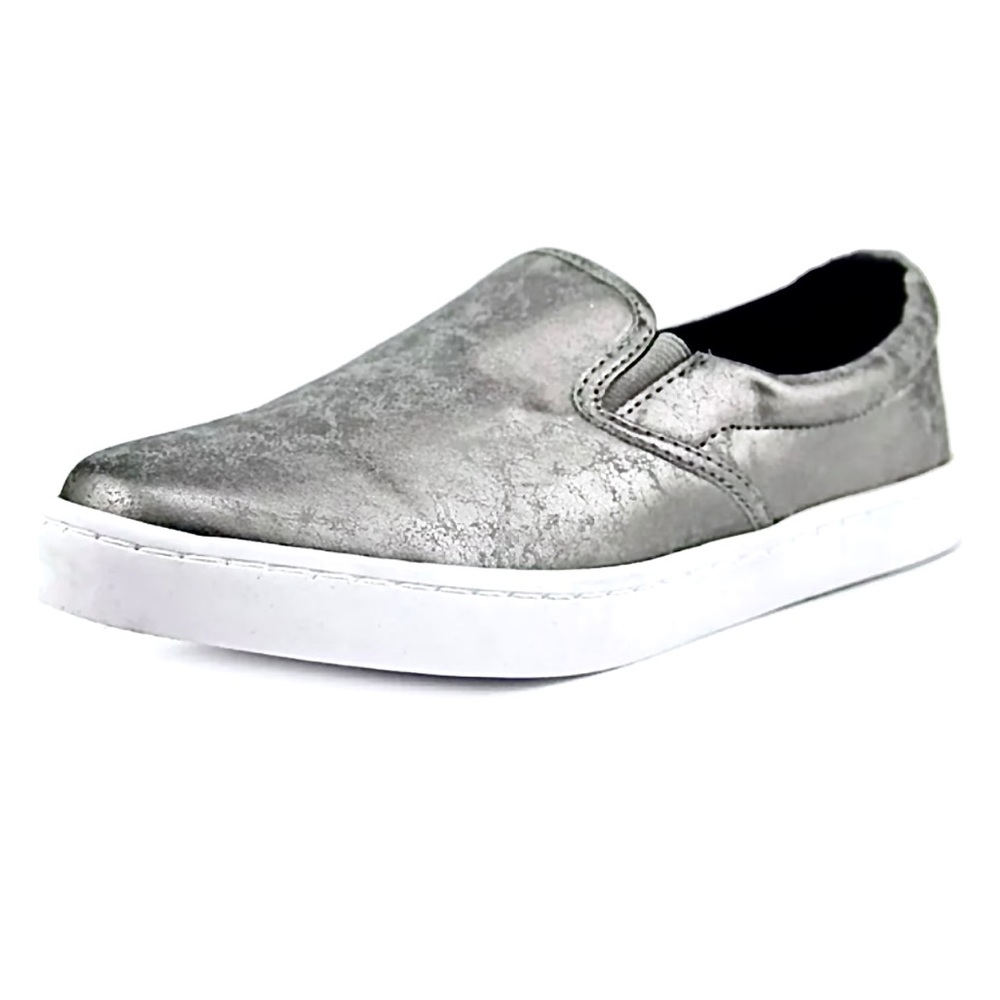 Wild Pair 5.5 Silver Distressed Leather Sneakers! NEW!